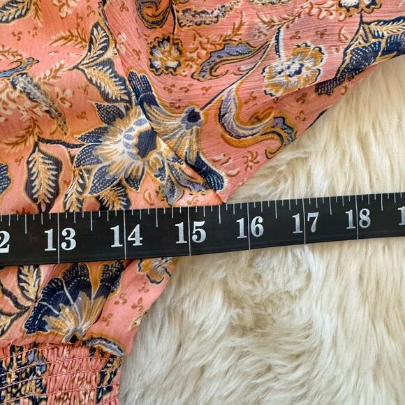 Patrons of Peace Floral Long Sleeve Smocked Maxi Dress XS - Picture 10 of 12